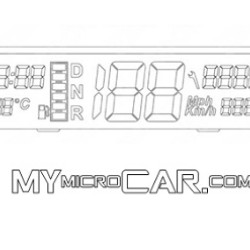 DISPLAY LCD STRUMENTAZIONE CRUSCOTTO - MICROCAR MC1 - MC2