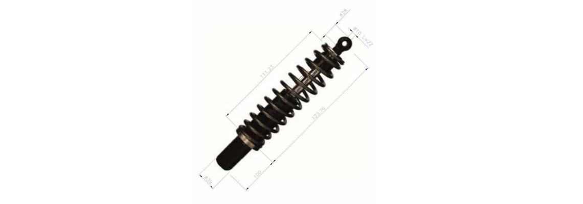 AMMORTIZZATORE ANTERIORE - JDM - ABACA - ALBIZIA
