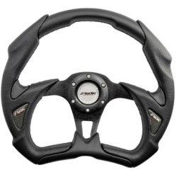 VOLANTE SPORTIVO SIMONI RACING NERO IN PELLE